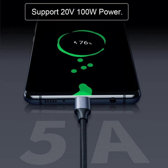 Alt view image 4 of 7 - chenyang CY USB C USB 3.1 Type C Male to Female Extension Data Cable 90 Degree Angled 10Gbps 100W 0.5M