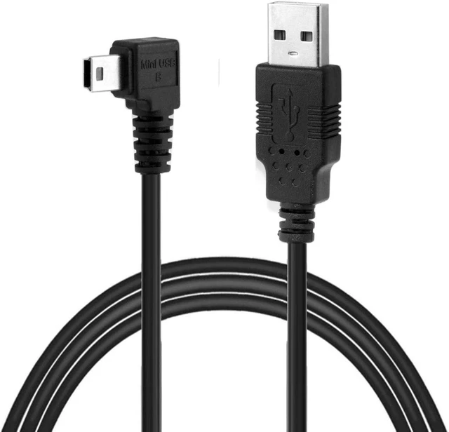 Alt view image 6 of 7 - cablecc Mini USB B Type 5pin Male Left Angled 90 Degree to USB 2.0 Male Data Cable with Ferrite 3.0m