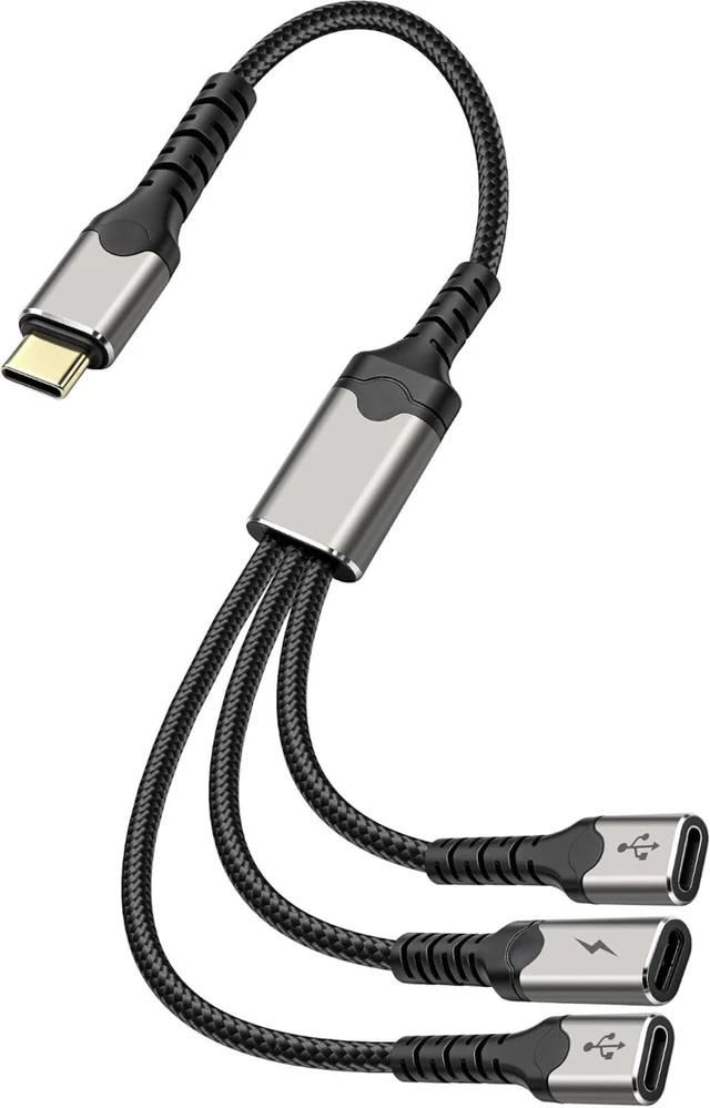 Main image of XMSJSIY USB Type-C Y Splitter Charging Cable 1 in 3 Out Adapter