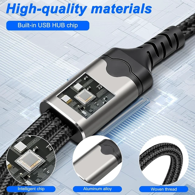 Alt view image 3 of 7 - XMSJSIY USB Type-C Y Splitter Charging Cable 1 in 3 Out Adapter