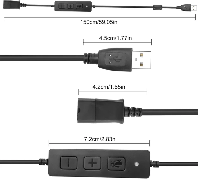 Alt view image 2 of 7 - XMSJSIY USB to QD Headset Adapter Compatible with QD (Quick Disconnect)