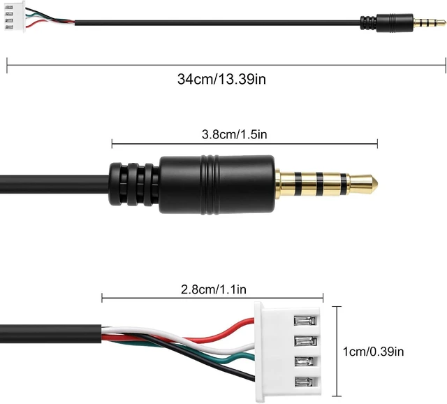 Alt view image 2 of 7 - XMSJSIY 1/8" 3.5mm TRRS to XH2.54 4Pin Terminal Male to Female