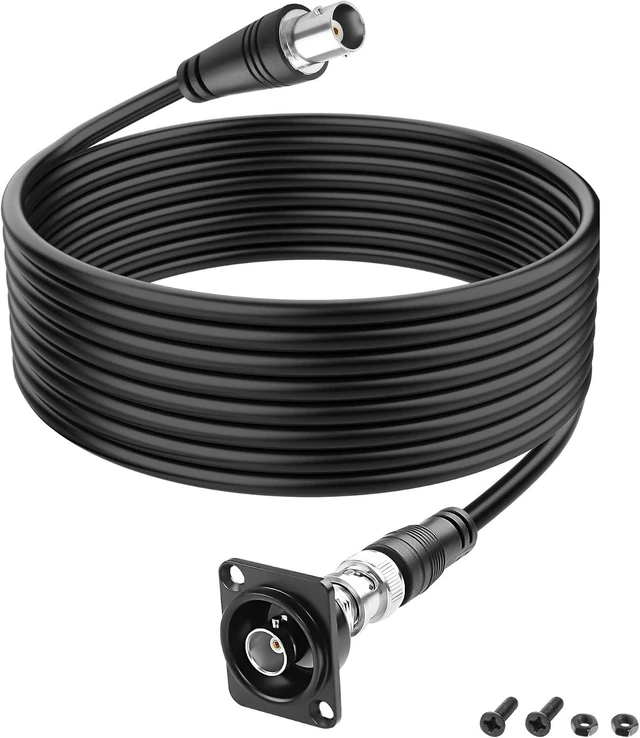 Main image of XMSJSIY D-Type BNC Panel Mount to BNC Cable RG59 Extension Cable - 3M/9.8FT