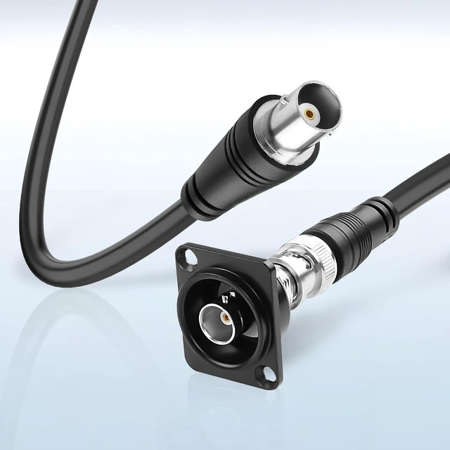 Alt view image 3 of 7 - XMSJSIY D-Type BNC Panel Mount to BNC Cable RG59 Extension Cable - 3M/9.8FT
