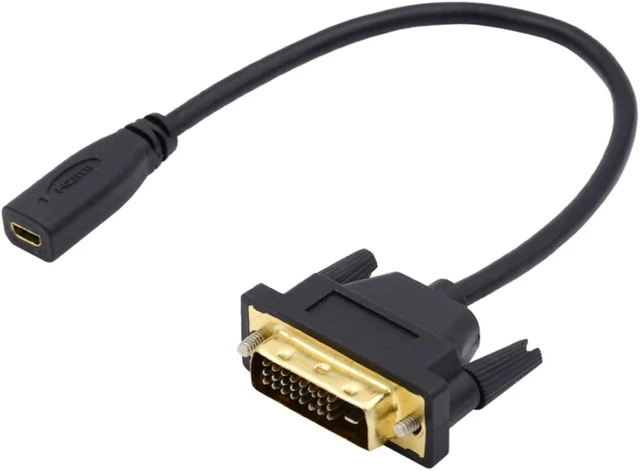 Alt view image 7 of 7 - chenyang Mini HDMI to DVI Cable Mini HDMI 1.4 Female to DVI 24+1 Male Adapter Cable for Computer HDTV Graphics Card UHD