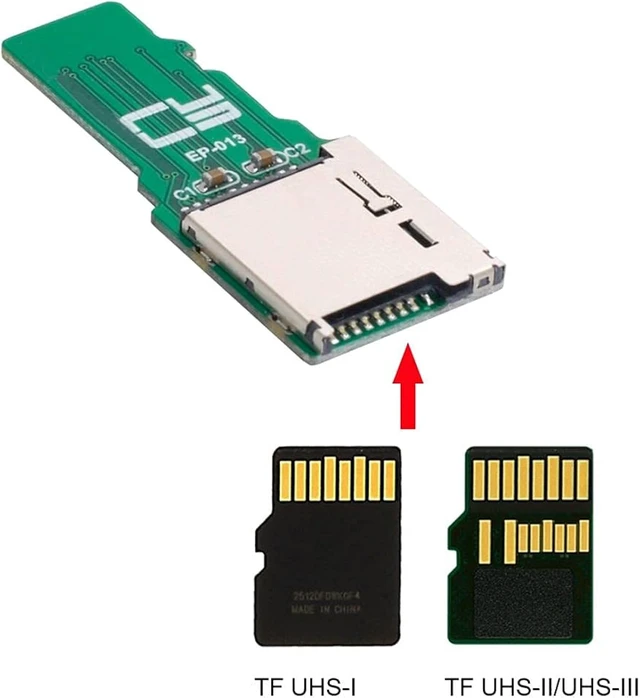 Alt view image 5 of 7 - Chenyang TF Micro SD Card Male Extender to TF Card Female Extension Adapter PCBA SD/SDHC/SDXC UHS-III UHS-3 UHS-2