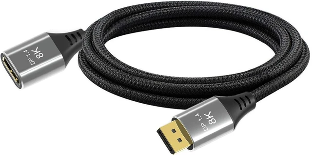 Alt view image 5 of 7 - cablecc DisplayPort 1.4 8K 60hz Extension Cable Male to Female Ultra-HD UHD 4K 144hz DP to DP Cable 7680 * 4320 for Video PC Laptop TV