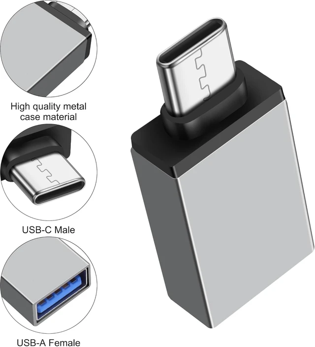 Alt view image 3 of 7 - XMSJSIY USB Data Blocker USB Type C to Type A Adapter -2PCS