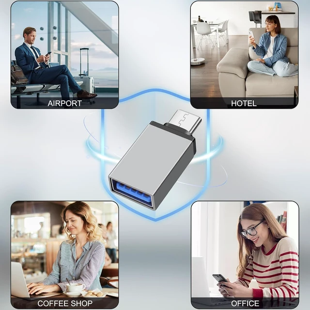 Alt view image 7 of 7 - XMSJSIY USB Data Blocker USB Type C to Type A Adapter -2PCS