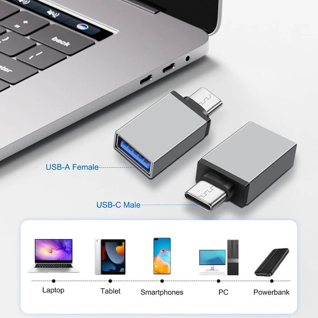 Alt view image 6 of 7 - XMSJSIY USB Data Blocker USB Type C to Type A Adapter -2PCS