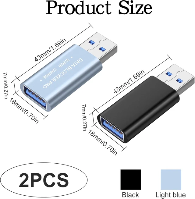 Alt view image 7 of 7 - XMSJSIY USB Data Blocker USB Type-A 3.0 Data Defender - 2PCS