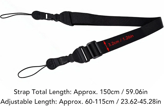 Alt view image 6 of 6 - LICAEVEY Nylon Shoulder Strap with Arrow Storage Case Buckles, Adjustable Camera Strap for Tablet Laptop Telescope Case, 60 115CM Comfortable Wide for Heavy Load, Universal