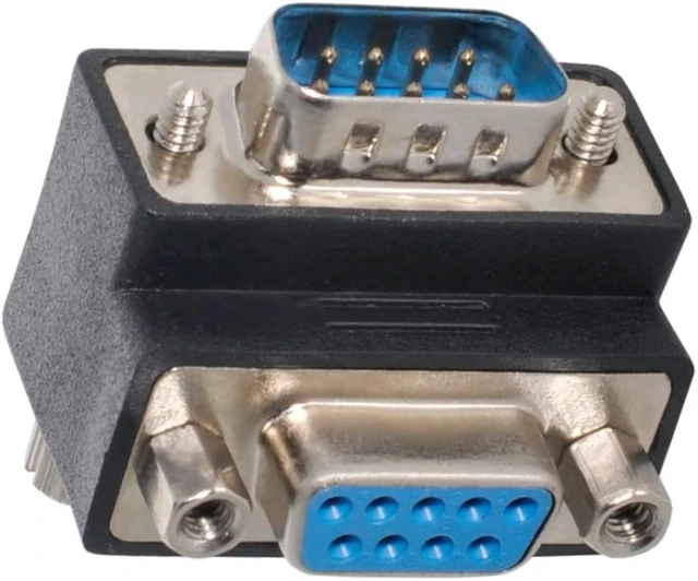 Alt view image 7 of 7 - chenyang RS-232 Connectors,EIA RS-232 D-Sub 9Pin Male to Female 90 Degree Down Angled Gender Changer Extension Adapter for Monitor & Projector