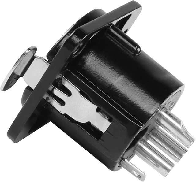 Alt view image 5 of 7 - XMSJSIY 4 Pin XLR Panel Mount Connector XLR Female Socket Audio Speaker