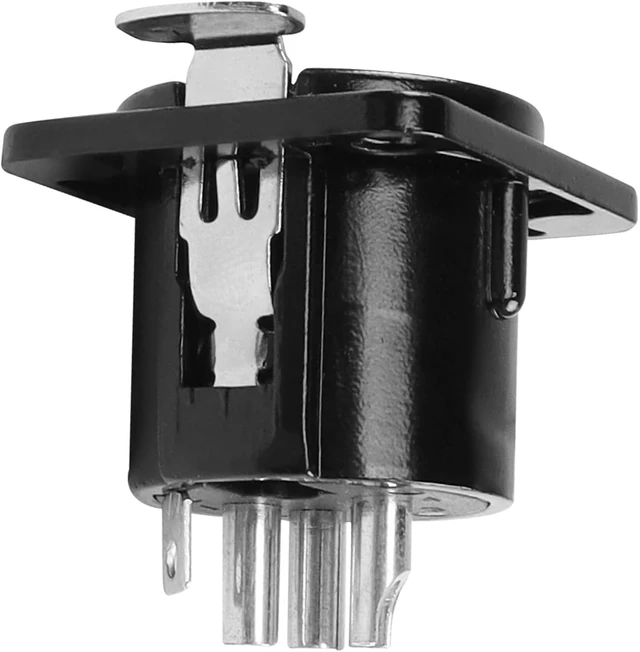 Alt view image 4 of 7 - XMSJSIY 4 Pin XLR Panel Mount Connector XLR Female Socket Audio Speaker