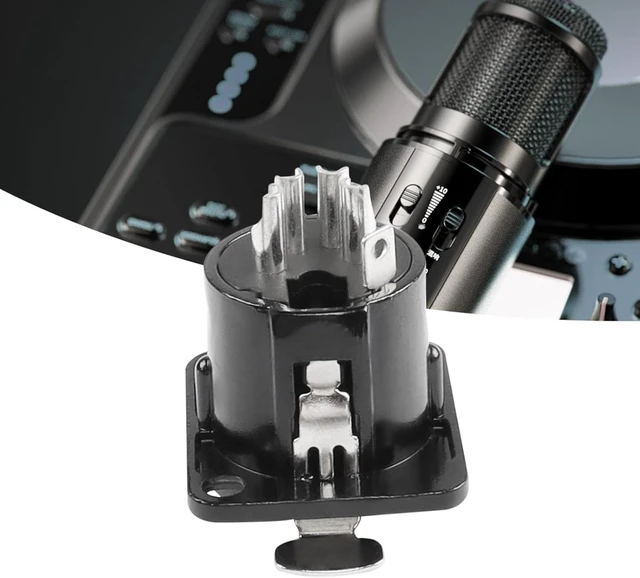 Alt view image 6 of 7 - XMSJSIY 4 Pin XLR Panel Mount Connector XLR Female Socket Audio Speaker