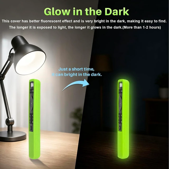 Alt view image 4 of 7 - Luminous Green Silicone Case for Vizio 5.1 2.1 Home Theater D21 Remote