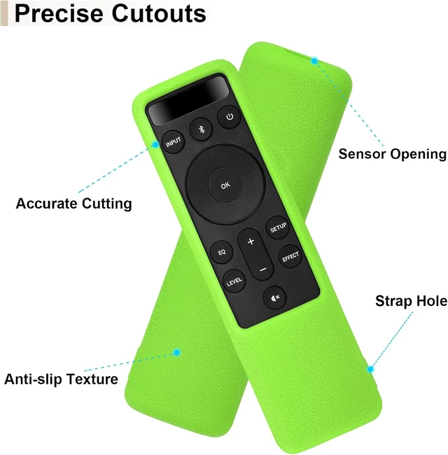 Alt view image 5 of 7 - Luminous Green Silicone Case for Vizio 5.1 2.1 Home Theater D21 Remote