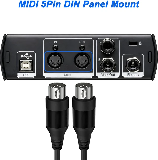Alt view image 4 of 7 - XMSJSIY MIDI 5Pin DIN Panel Mount Female Jack Socket Audio Connector -5PCS