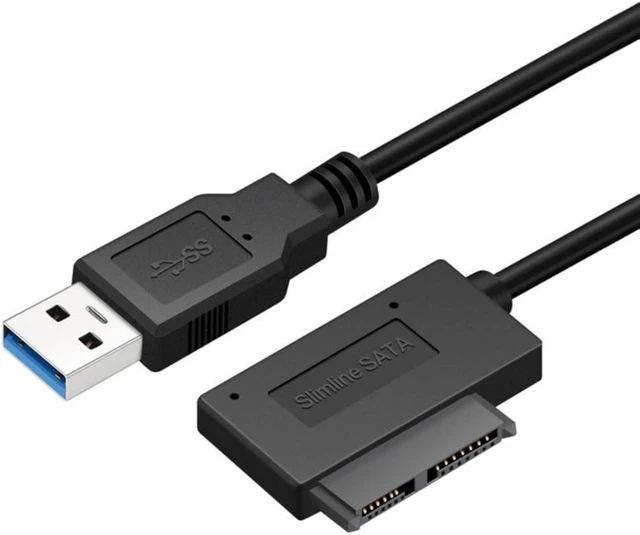 Main image of chenyang CY USB 3.0 to 7+6 13Pin Slimline SATA Cable Adapter for Laptop CD DVD ROM Optical Drive