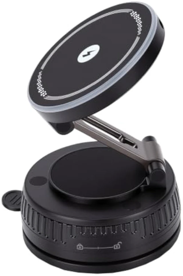 Alt view image 7 of 7 - LICAEVEY Magnetic Car Phone Mount Wireless Charging 360 Foldable