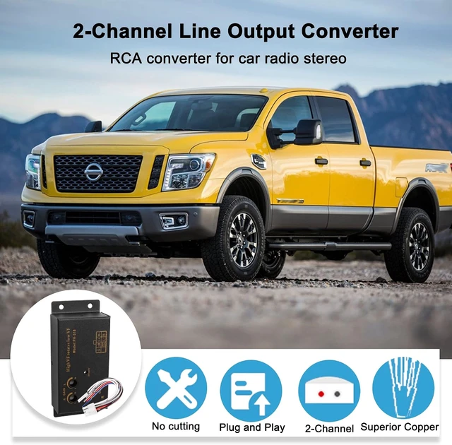 Alt view image 7 of 7 - XMSJSIY Car Audio High to Low Converter Line Input to RCA Stereo Output