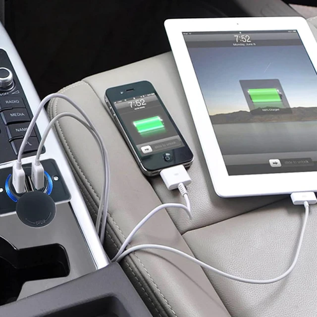 Alt view image 3 of 7 - Brand Name 12V-24V Quick Car Charger - Dual PD USB-C & Quick Charge 3.0 USB-A Ports, 18W Power Delivery, Cap Type C Socket, Outlet Adapter