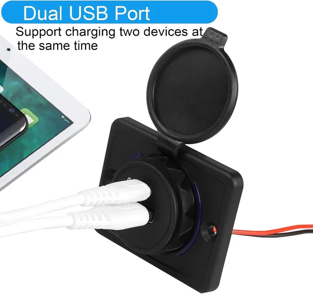 Alt view image 4 of 7 - Brand Name 12V-24V Quick Car Charger - Dual PD USB-C & Quick Charge 3.0 USB-A Ports, 18W Power Delivery, Cap Type C Socket, Outlet Adapter