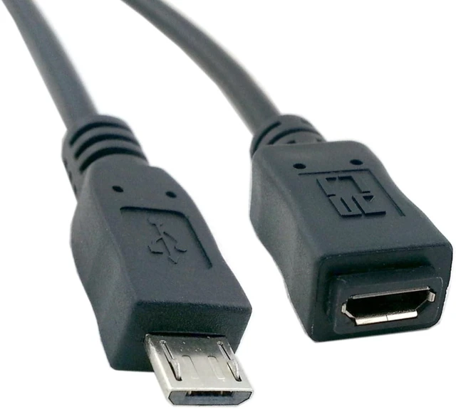 Alt view image 7 of 7 - cablecc 5ft Full Pin Connected Micro USB 2.0 Type 5Pin Male to Female Cable for Tablet & Phone & OTG Extension (150cm)