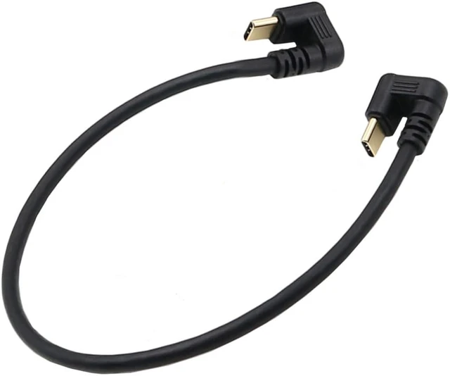 Main image of cablecc Power Data Video 10Gbps USB3.0 Type C to USB-C Male to Male Opposite U Shape Back Angled Cable for NS Switch Phone Laptop