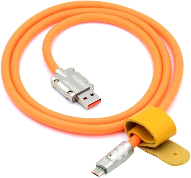 Alt view image 7 of 7 - cablecc Type A USB-A to 5Pin Micro USB USB2.0 Data Cable Liquid Silicone Ultra Soft Power Fast Charge for Laptop Tablet Phone