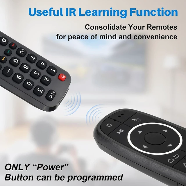 Alt view image 7 of 7 - Backlit 2.4G Wireless Voice Air Mouse Remote, 6 Axis Gyroscope, IR Learning