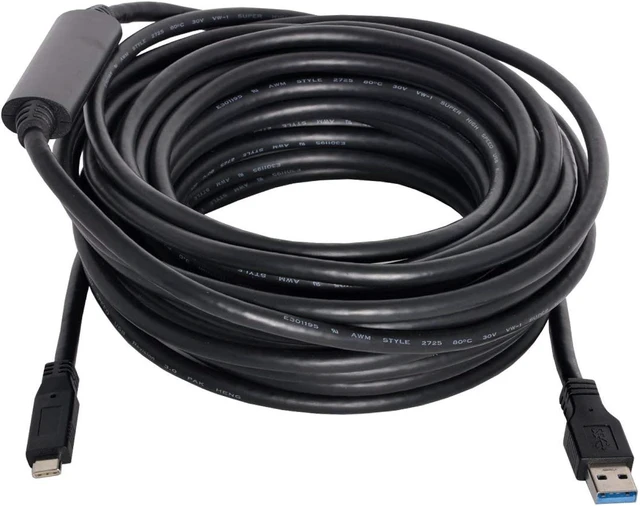 Alt view image 7 of 7 - cablecc USB-C USB 3.1 Type C Male to USB3.0 Type A Male Data GL3523 Repeater Cable for Tablet & Phone & Hard Disk Drive 8M