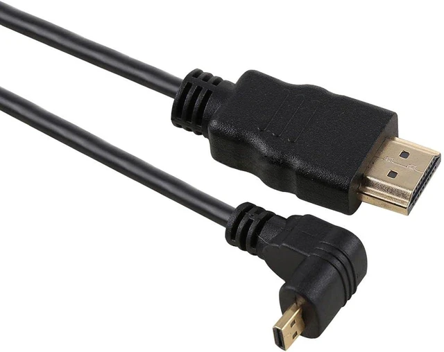 Alt view image 4 of 7 - chenyang CY HDMI Male to Micro HDMI Male Down Angled 90 Degree HDTV Cable for Cell Phone & Tablet & Camera 50cm