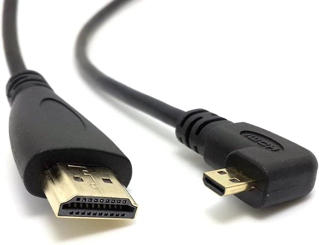 Alt view image 7 of 7 - chenyang CY HDMI Male to Micro HDMI Male Down Angled 90 Degree HDTV Cable for Cell Phone & Tablet & Camera 50cm