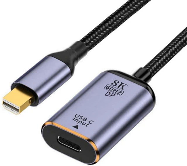 Main image of chenyang USB C to Mini Displayport Cable,USB Type C Female Input to Mini Displayport 1.4 Male Output HDTV Cable 8K@60hz 4K@120hz for Tablet Phone Laptop