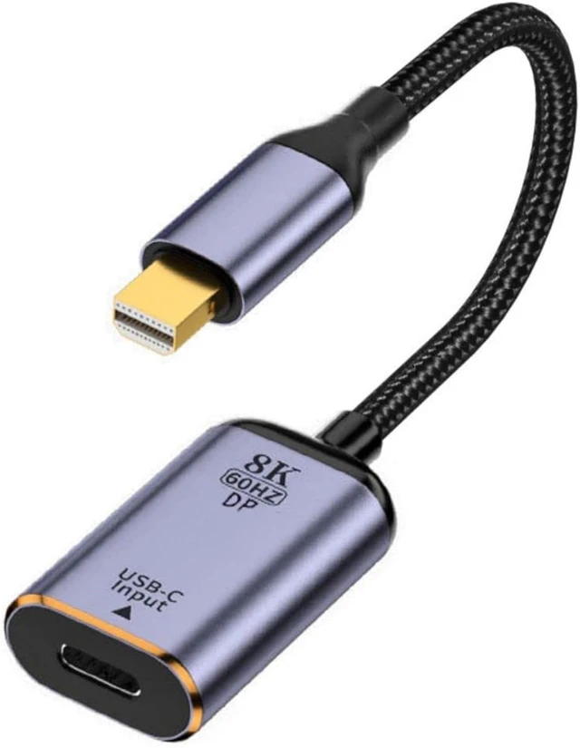 Alt view image 6 of 7 - chenyang USB C to Mini Displayport Cable,USB Type C Female Input to Mini Displayport 1.4 Male Output HDTV Cable 8K@60hz 4K@120hz for Tablet Phone Laptop