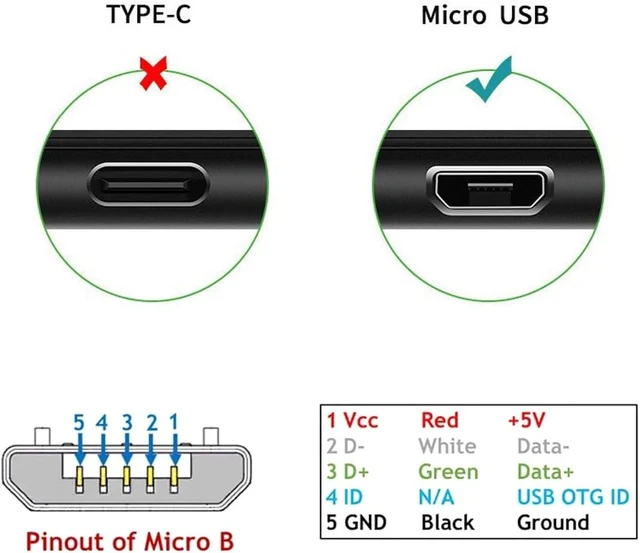 Alt view image 3 of 7 - Cablecc Micro USB 5Pin to Left Right Angled 90 Degree USB 2.0 Data Cable with Sleeve for Tablet & Phone 15cm (Micro USB 5Pin)