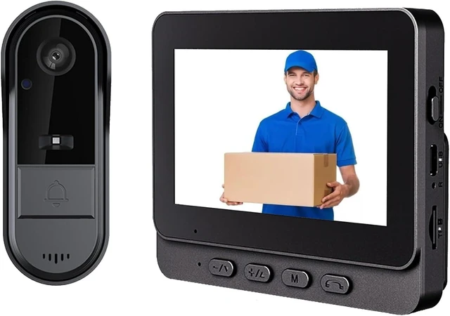 Main image of Wireless Video Intercom System, 4.3 Inch HD Screen 170° Wide Angle with Night Vision Two Way Talk, IP66 Water Proof