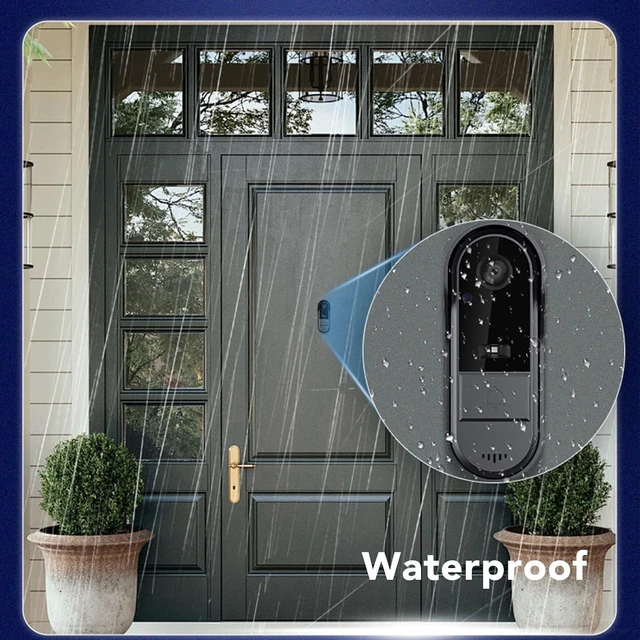 Alt view image 5 of 7 - Wireless Video Intercom System, 4.3 Inch HD Screen 170° Wide Angle with Night Vision Two Way Talk, IP66 Water Proof
