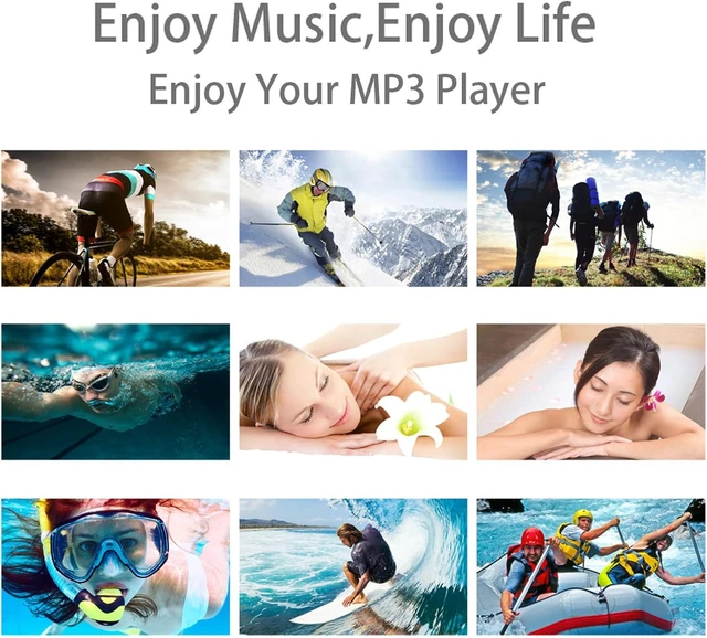 Alt view image 2 of 7 - Water Proof IPX8 MP3 Music Player, Portable Underwater Player with Wired Headphones for Swimming with Music, Podcasts (Black)