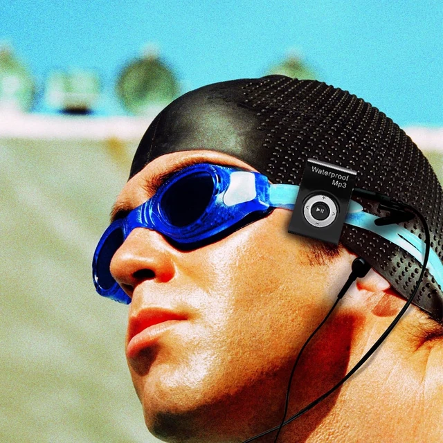 Alt view image 7 of 7 - Water Proof IPX8 MP3 Music Player, Portable Underwater Player with Wired Headphones for Swimming with Music, Podcasts (Black)