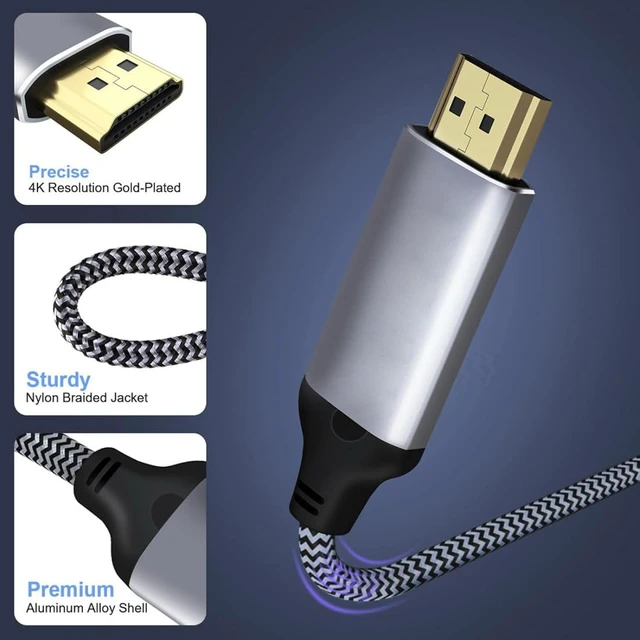Alt view image 5 of 7 - chenyang Mini DisplayPort 1.4 Host Input to HDMI 2.1 Display Output 8K 60hz UHD 4K Monitor Cable 1.8M