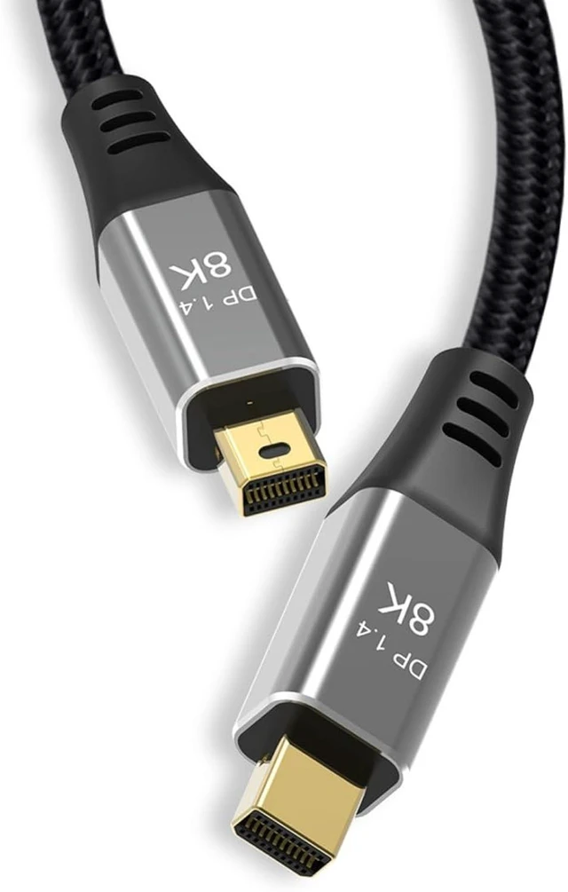 Main image of chenyang 6.56FT Mini DisplayPort 1.4 Cable,Mini DisplayPort Male to Male 8K@60Hz Ultra-HD 32.4Gbps Ultra High Speed Gold Plating Braided Cable(not Compatible with Thunderbolt Ports)