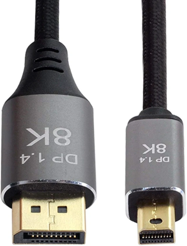 Alt view image 2 of 7 - Chenyang 2m Mini DP to DP 4K 8K DisplayPort Cable for Video PC Laptop TV