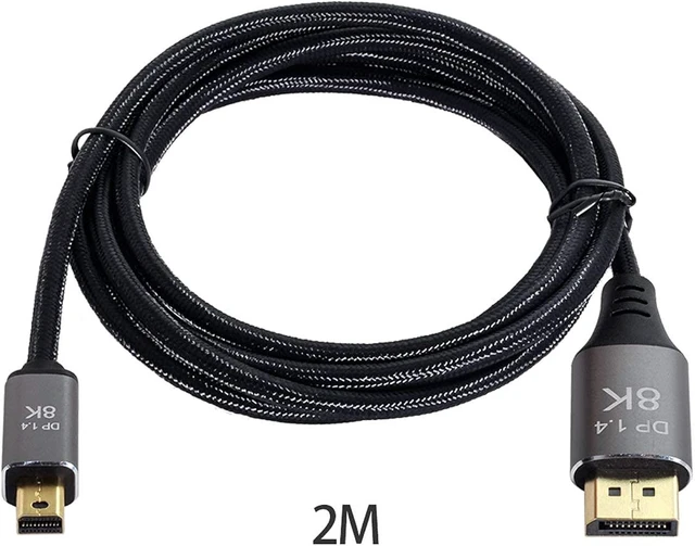 Alt view image 3 of 7 - Chenyang 2m Mini DP to DP 4K 8K DisplayPort Cable for Video PC Laptop TV