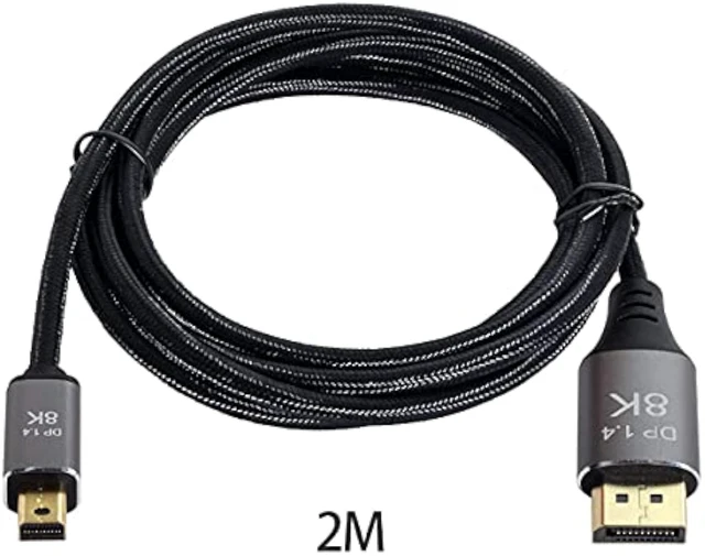 Alt view image 7 of 7 - Chenyang 2m Mini DP to DP 4K 8K DisplayPort Cable for Video PC Laptop TV