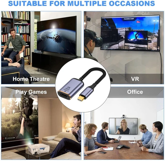 Alt view image 7 of 7 - cablecc Mini DisplayPort 1.4 Source to HDMI 2.0 Display 8K 60hz UHD 4K MINI-DP to HDMI Male Monitor Adapter Cable
