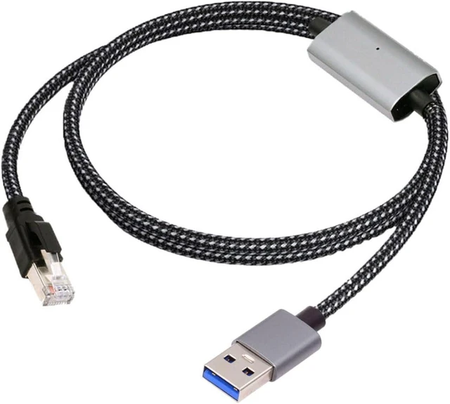 Main image of chenyang USB to Ethernet Cable, USB 3.0 Type A to CAT7 RJ45 1000Mbps Gigabit LAN Network Nylon Braided Cable 1.2M with AX88179 Chipset