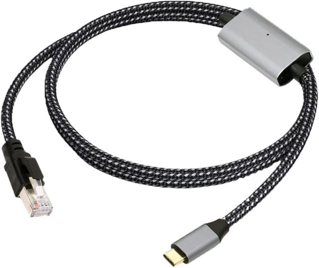 Alt view image 3 of 7 - chenyang USB to Ethernet Cable, USB 3.0 Type A to CAT7 RJ45 1000Mbps Gigabit LAN Network Nylon Braided Cable 1.2M with AX88179 Chipset